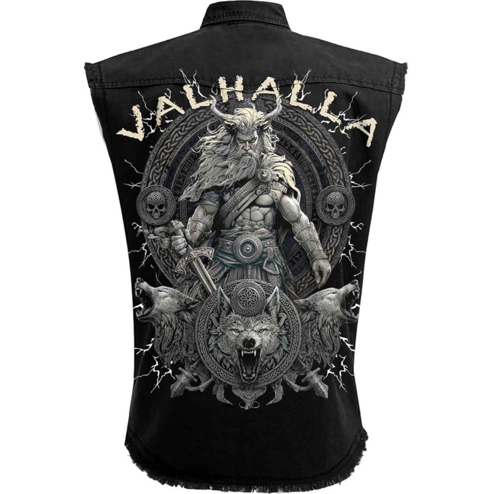 Spiral - Valhalla Ärmelloses Arbeitshemd - Schwarz